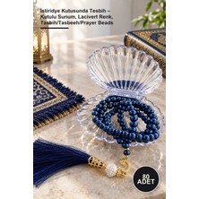 Yenilig 80 Adet Istiridye Kutusunda Tesbih – Kutulu Sunum, Lacivert Renk, Tasbih/tasbeeh/prayer Beads