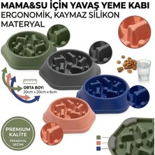 Patibon Kedi Köpek Yavaş Besleyici Mama Kabı - Anti-Boğulma & Sağlıklı Beslenme - Çok Renkli BZS82