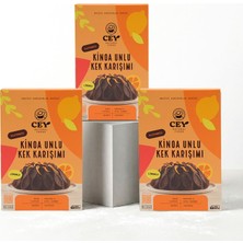 Cey Natural Foods 3’lü Kinoa Unlu Limonlu Kek Karışımı Seti – Glutensiz, Dut ile Tatlandırılmış (3 x 265 G)