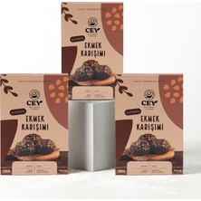 Cey Natural Foods 3’lü Glutensiz Ekmek Karışımı Seti – Mayasız Ekmek Harcı (3 x 300 G)
