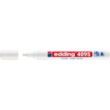 TeknoKapsül Edding 4095 Tebeşir Kalemi - Beyaz - 1 Tebeşir Kalemi - Yuvarlak Uçlu 2-3 mm