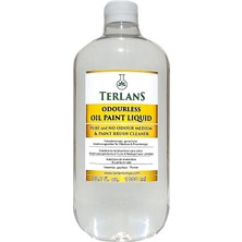TeknoKapsül Terlans Kokusuz Terebentin 1000 ml | Yağlı Boya Inceltici | Kokusuz, Düşük Uçuculu Profesyonel Resim Malzemesi ve Atölye Kullanımı Için