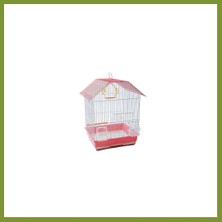 Birdlife Çift Kapılı Kuş Kafesi Pembe 34,5X28X46 cm Vlr