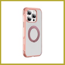 Bucuks Joko iPhone 16 Pro Max Uyumlu Airbag Ring Yüzüklü Magsafe Kapak - Pembe Bcks