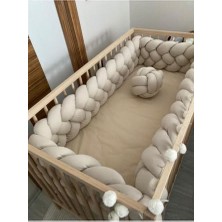 aklow akyoleticaret Bej Renk 80X130 cm 4 Örgü Koruma Yatak Koruyucu