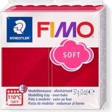 aklow akyoleticaret Fimo 8020-26 Fimo Soft Modelleme Kili 57 Gr. Vişne Kırmızısı
