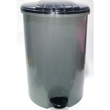 aklow akyoleticaret Emirler Ayak Pedallı Jumbo Çöp Kovası 32 Litre Büyükboy Çıkabilen Iç Kovalı 40X33 H:50 Sağlam Geniş Hazne Siyah Tek Ebat