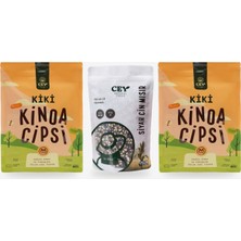 Cey Natural Foods Film Gecesi Atıştırmalık Seti – Siyah Cin Mısır 500 G ve 2 x Kiki Sade Kinoa Cipsi 80 G