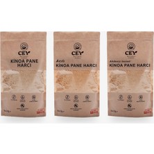 Cey Natural Foods Kinoa Pane Harcı Üçlü Paket – Klasik, Acılı ve Akdeniz Lezzeti (3 x 150 G)