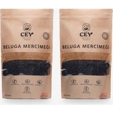 Cey Natural Foods 2’li Beluga Mercimeği Seti – Yerli Tohum, Glutensiz Siyah Mercimek (2 x 500 G)