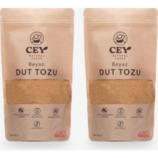 Cey Natural Foods 2’li Beyaz Dut Tozu Seti – Glutensiz, Öğütülmüş Kuru Dut (2 x 300 G)
