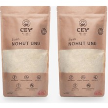 Cey Natural Foods 2’li Siyah Nohut Unu Seti – Yerli, Glutensiz Baklagil Unu (2 x 500 G)