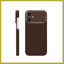 Bucuks Joko iPhone 17 Uyumlu Deluxe Lensli Magsafe Kapak - Kahverengi Bcks