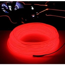 aklow akyoleticaret Kırmızı Universal Ip Neon LED Araç Içi Aydınlatma 12V LED Ip Formlu Trim 2 Metre