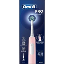 aklow akyoleticaret Pro Series 1 Pembe Elektrikli Diş Fırçası, 1 Diş Fırçası Başlığı, Braun Tasarımı