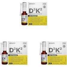 aklow akyoleticaret Vitamin D3 K2 Vitamin E, 1000 Iu 2m Mcg Damla 20 ml D3 K2 Vitamin D3K2 (3 Paketi)