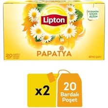aklow akyoleticaret Lipton Papatya Bitki Süzen Poşet Çay 20LI x 2 Adet