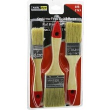 aklow akyoleticaret 3 Parça Profesyonel Boya Seti – 50 mm Paslanmaz Spatula & Kestirme Fırça Seti (No: 1 ve 1.5) – Duvar, Ahşap, Alçı Macun ve Kestirme Fırçası