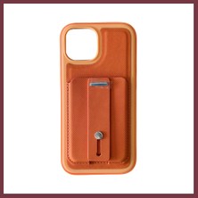 Storeşahin iPhone 14 Uyumlu Latte Kartvizitli Kapak - Turuncu SHN0720