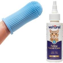 Üstüner Kedi Akne Bakım Set Çene Aknesi Çene Yarası Siyah Nokta Silikon Yumuşak 360 Bpa'sız Parmak Fırça