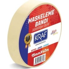 aklow akyoleticaret Maskeleme Bandı, 15MM x 40M, Krem
