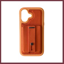Storeşahin iPhone 17 Uyumlu Latte Kartvizitli Kapak - Turuncu SHN0720