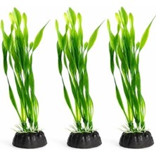 Şanal 3'lü Yapay Akvaryum Bitkisi Su Altında Sabit Kalarak Balıklarınıza Doğal Bir Saklanma Alanı Yaratır ve Solmayan Canlı Görünümüyle Tankınıza Estetik Katar 12 cm (Aquavallis)