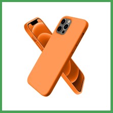 Liyanos iPhone 12 Pro Max Uyumlu Kılıf First Silikon - Turuncu LYN00001