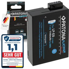 Str Store Canon Lp-E8 Pil Için Platin Değiştirme (1300 Mah) Güç Paketi Bilgi Çipi ile Canon Eos 550D 600D 650D 700D ile Uyumlu