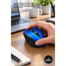 Yenilig 1 Adet Kablosuz Optik Mouse Tm-08 – 2.4 Ghz Kablosuz 1600 Dpı Optik Sensör Nano USB Alıcılı Ergonomik Mavi Wireless Mouse