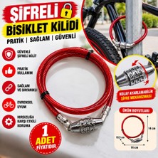 Salmore Şifreli Pratik ve Sağlam Bisiklet Kilidi (Adet Fiyatıdır) Bty