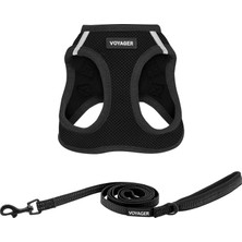 StepCo Voyager Step-In Air Dog Harness - Tarafından Küçük ve Orta Boy Köpekler Için Tüm Hava Koşullarına Uygun Örgü Adım Yeleği - Siyah, Xxs
