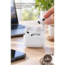 Yenilig 5 Adet Bluetooth Kulaklık – 3. Nesil Ios ve Android Uyumlu, Kablosuz Kulaklık True Wireless, Kılıf Hediyeli