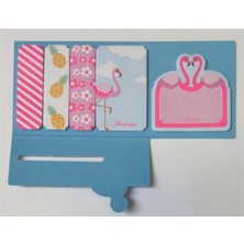 StepCo Yapışkanlı Not Kağıdı Set Flamingo Temalı 20X5 Yaprak 50X50MM