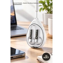 Yenilig 10 Adet Bluetooth Kulaklık – Kulak Içi Tws Stereo Kablosuz G65 Bluetooth 5.0 Mikrofonlu Ergonomik Kompakt Beyaz In-Ear True Wireless