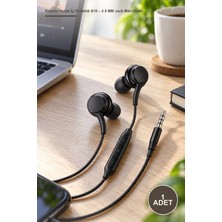 Yenilig 1 Adet Kablolu Kulak Içi Kulaklık S10 – 3.5 mm Jack Mikrofonlu Stereo Ergonomik Oval Tüplü Siyah Mobil Tablet Bilgisayar Uyumlu Earphones Headset