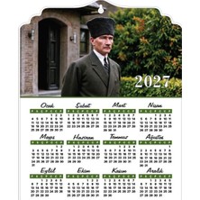 ÖNÇ - PRİME Kalpaklı 2027 Ahşap Atatürk Duvar Takvimi