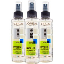 StepCo L’oréal Paris Studio Line Invisi Fix 5 Güçlü Tutuş Sıvı Saç Jeli, 3 x 150 Ml, Üçlü Paket
