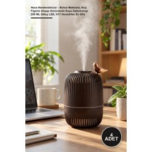 Yenilig 4 Adet Hava Nemlendiricisi – Buhar Makinesi, Kuş Figürlü Ahşap Görünümlü Koyu Kahverengi 280 ml Dikey Led, H17 Humidifier Ev Ofis
