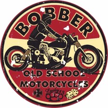 StepCo Sticker Usta Vintage Rider - Motorcu Sticker - 02506 Renkli 12X12 cm