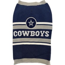 StepCo Nfl Dallas Cowboys Köpek Süveteri, Beden Medium. Nfl Takım Logolu Sıcak ve Rahat Örgü Evcil Hayvan Süveteri, Büyük ve Küçük Köpekler Için En Iyi Yavru Köpek Kazağı