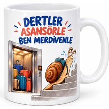 Soi Home Dert Asansörü Tasarımlı Porselen Kupa - Model 1028 Soı