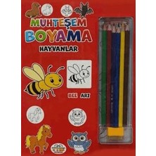 Nm Muhteşem Boyama - Hayvanlar + 6lı Boya Kalemi