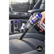 Yenilig 3 Adet Araç El Süpürgesi – 4ın1 17000PA Emiş Şarjlı Kablosuz Mini Üflemeli Car Vacuum HL-121 Mavi