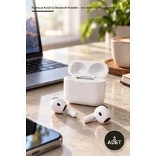 Yenilig 3 Adet Kablosuz Kulak Içi Bluetooth Kulaklık – Anc Aktif Gürültü Engelleme, Kablosuz Şarj, Dokunmatik Kontrol, Bluetooth 5.0, Trm-Go2 Beyaz Earbuds