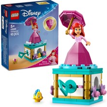ǀ Disney Princess Dönen Ariel 43259-5 Yaş ve Üzeri Prenses Seven Çocuklar Için Mini Bebek Figürü Içeren Yaratıcı Oyuncak Yapım Seti, Doğum Günü Hediyesi (93 Parça)