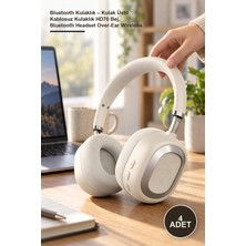 Yenilig 4 Adet Bluetooth Kulaklık – Kulak Üstü Kablosuz Kulaklık HD70 Bej, Bluetooth Headset Over-Ear Wireless