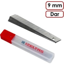 Izeltaş 14000005089 Pro Maket Bıçağı Dar Yedek Bıçak 9 mm (10'lu), İZELTAŞ.14000005089