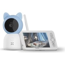 Bebek Kamerası 3mp | 5" Monitörlü Mobil Kontrol Ninni Hareket Algılama Gece Görüş Mavi X7202