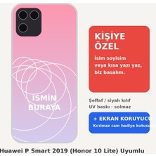 Prime Mağazam Huawei P Smart 2019 (Honor 10 Lite) Uyumlu Kişiye Özel Isim Yazılı Kılıf + Kırılmaz Ekran Koruyucu Cam Set